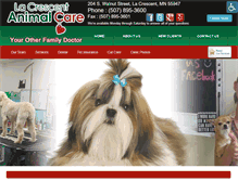 Tablet Screenshot of lacrescentanimalcare.com